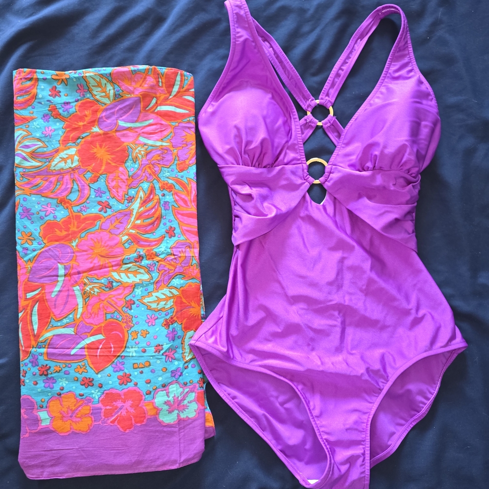 VENUS Purple One Piece Swimsuit